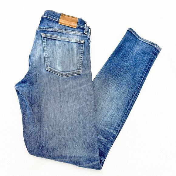 Madewell Dark Wash Tapered Skinny Denim Jeans Fade Distressed Size 32 x 34 - Picture 8 of 8